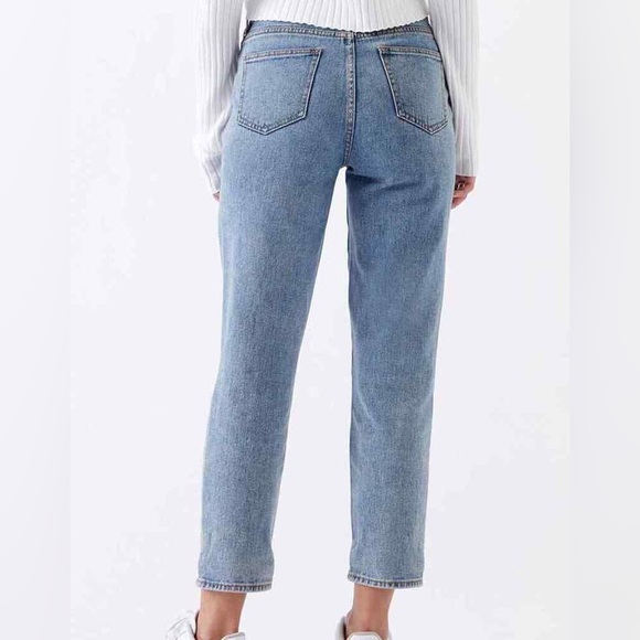 PACSUN Mom Jeans. High Waist Tapered Med Light Wash Relaxed Fit Size 25 - Picture 2 of 12